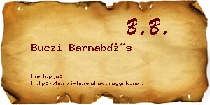 Buczi Barnabás névjegykártya